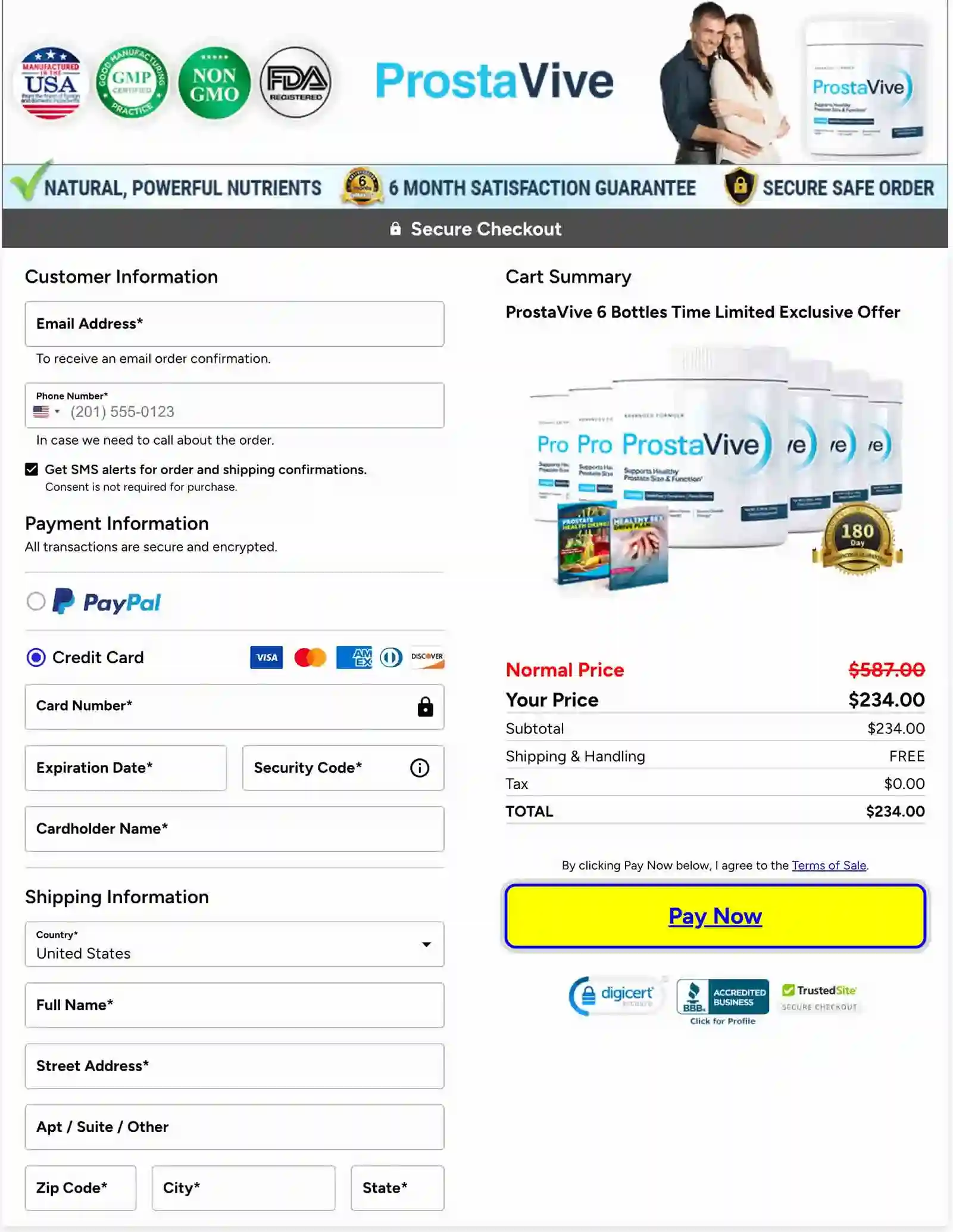 ProstaVive Secure Official Checkout Page